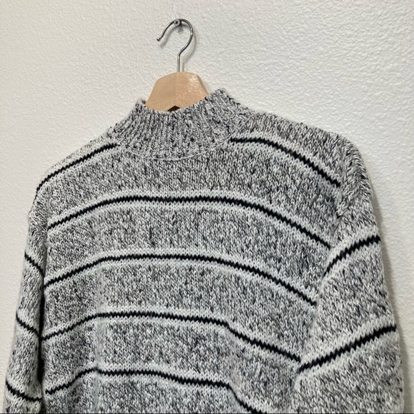 Vintage Turtleneck Stripe Knit Sweater - Picture 1 of 15